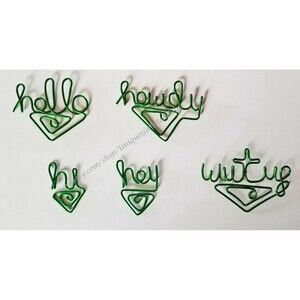 Ways to Say HI HELLO Paperclips & Bookmarks Set of 5 Happy Planner Accessories